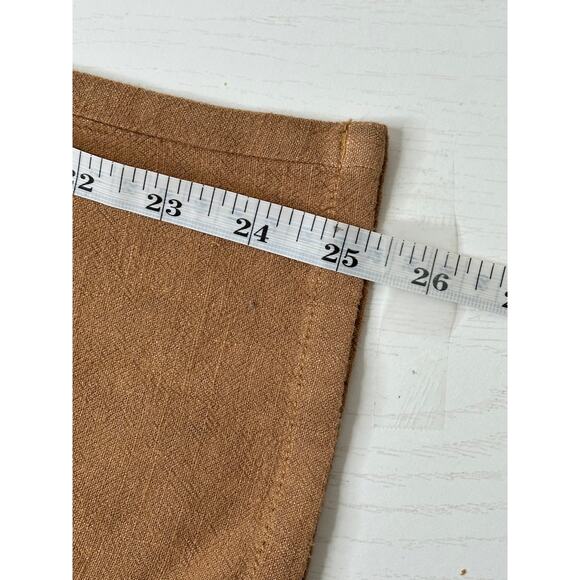 Free People New! Faded Love Linen Blend Pants Brown Casual Boho Size 26 - Picture 14 of 14